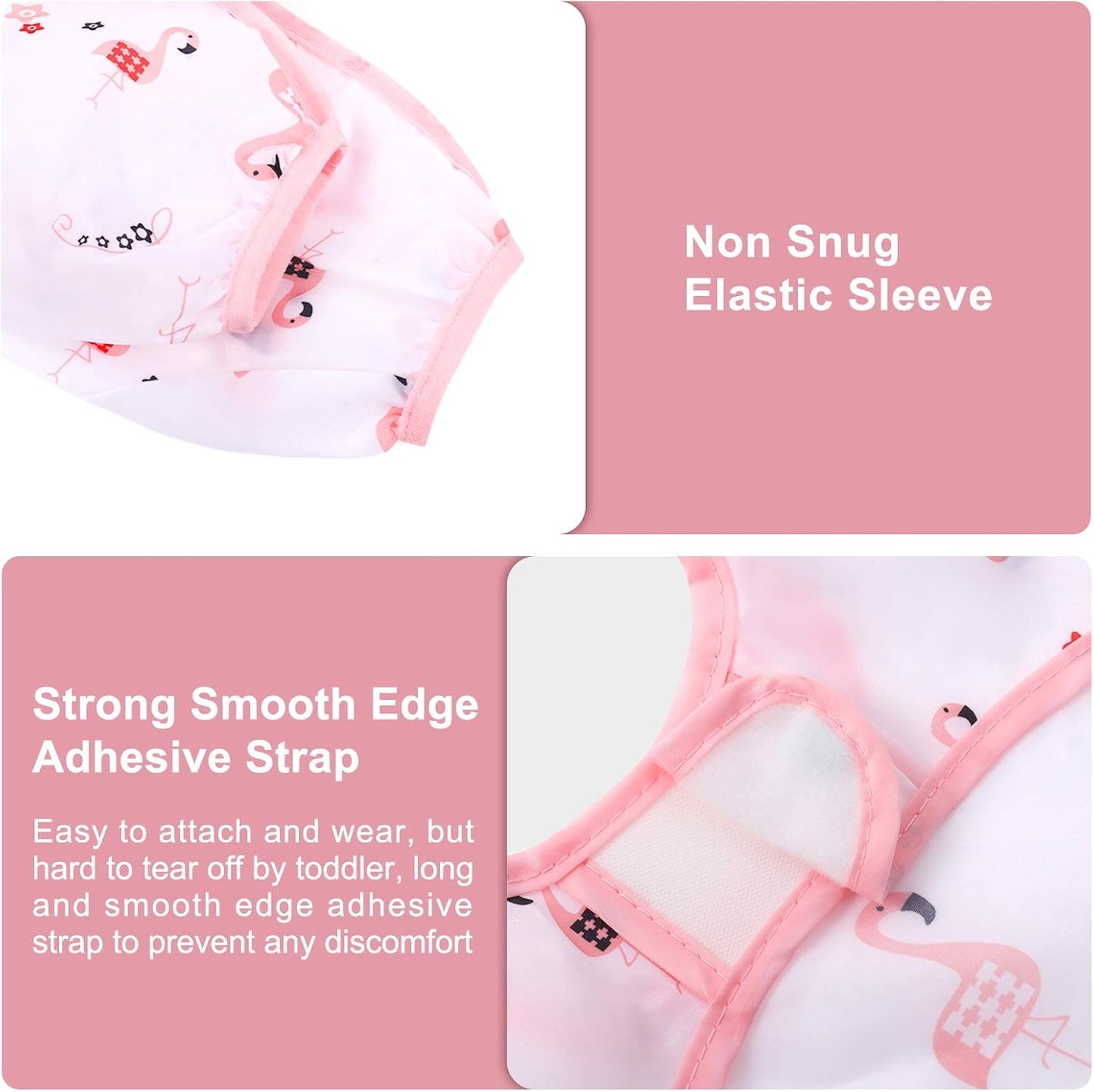 Long Sleeve Baby Bibs, Waterproof Sleeved Bib, Toddler Soft Bib for 6-36 Months
