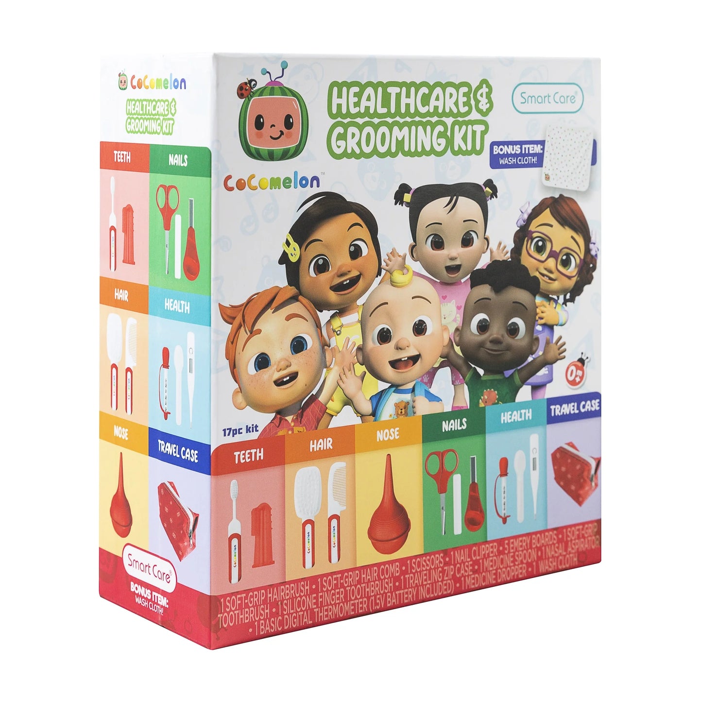 Cocomelon Health & Grooming Kit for Toddlers, 17 Piece Kit