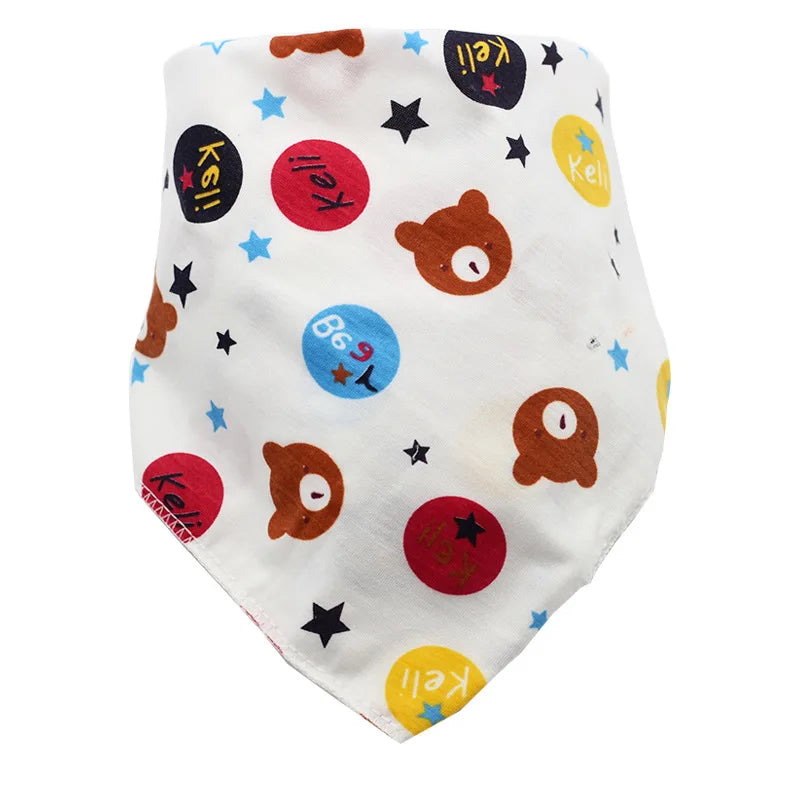 Baby Bibs Triangle Cotton Cartoon Child Baberos Bandana Bibs Babador Dribble Bibs Newborn Slabber Absorbent Cloth
