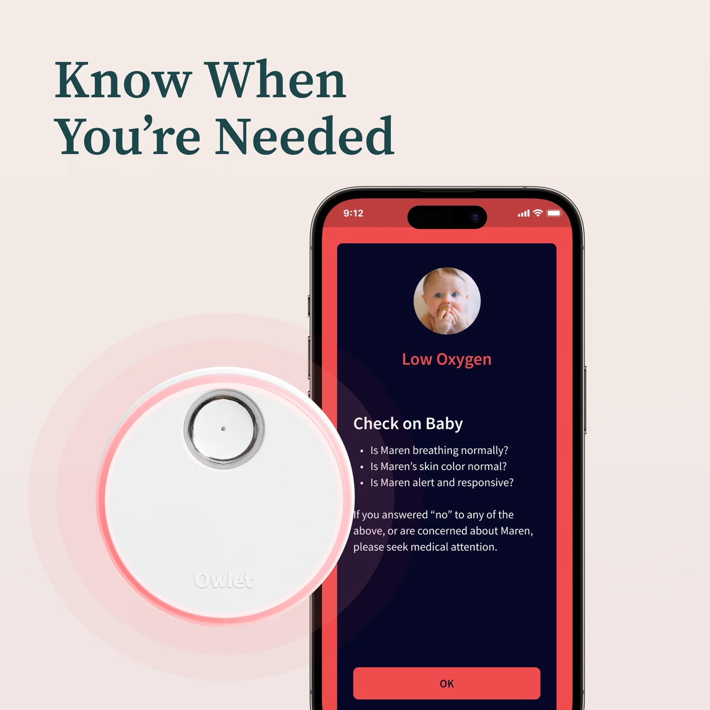 ® Dream Duo 2 Smart Baby Monitor: Fda-Cleared Dream Sock® plus Cam 2 HD Wifi Video - Bedtime Blue