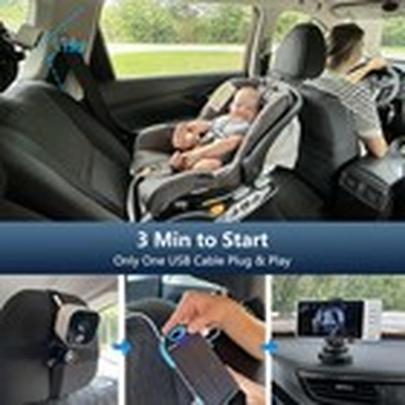 Baby Car Camera Backseat Wireless Baby Monitor with Camera (Max. Range 1000FT...