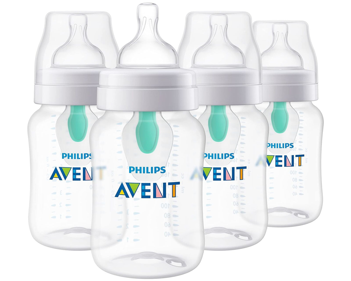 Philips Avent anti Colic Baby Bottles 4 Pack with Airfree Vent 9Oz