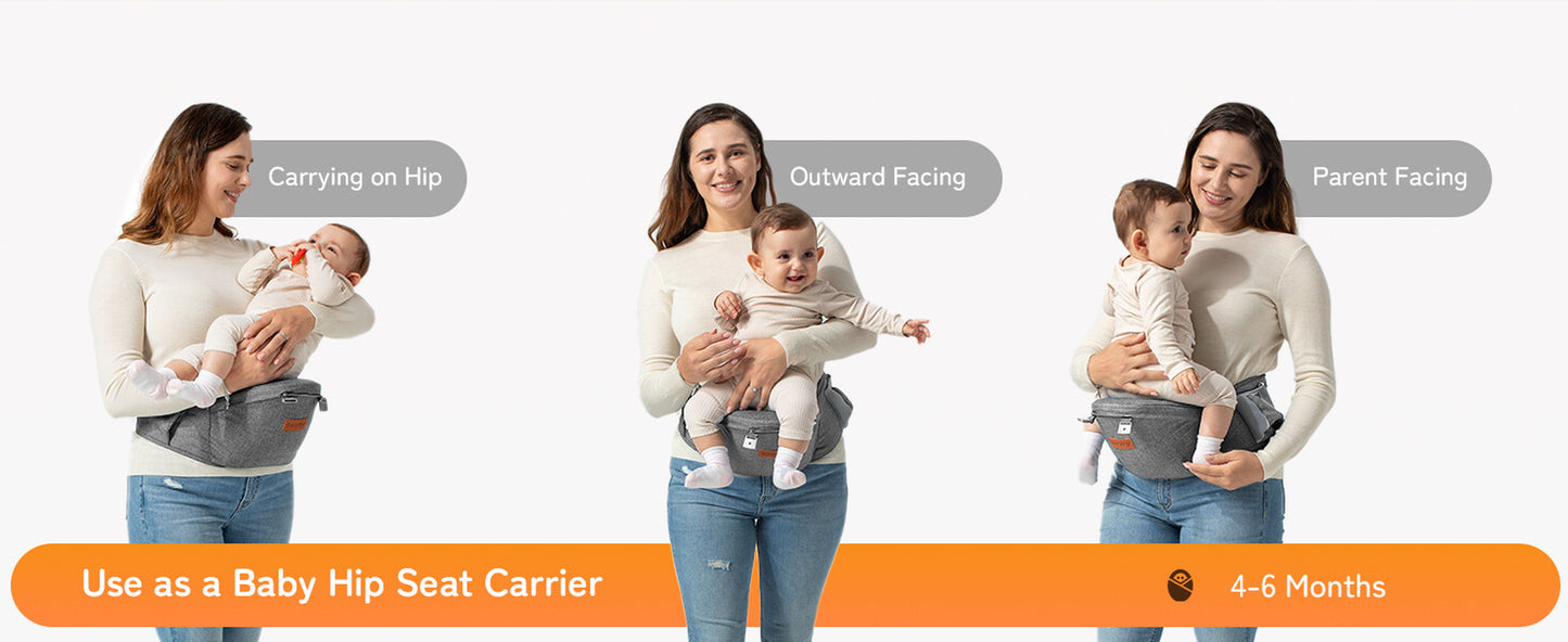 Baby Carrier with Hip Seat - Kangaroo Carrier Baby Body Holder with Waist Strap