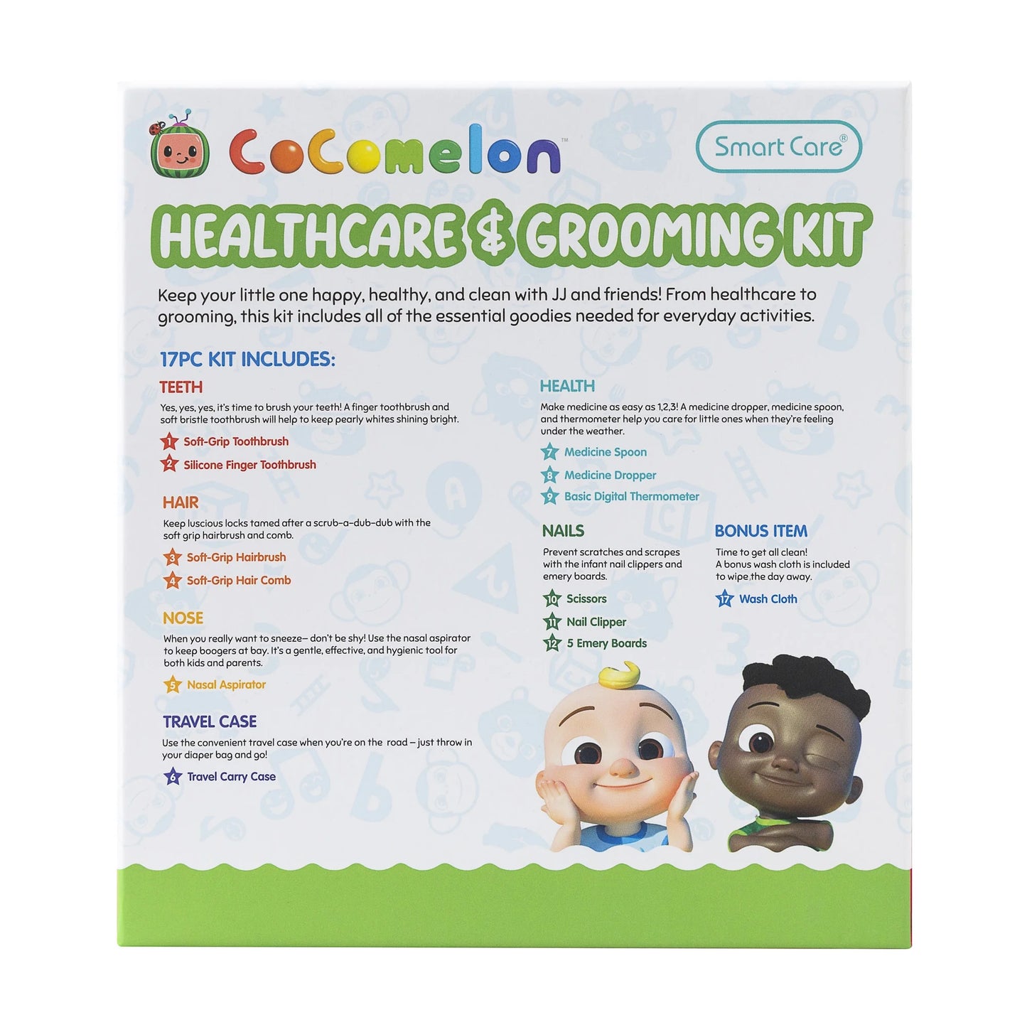 Cocomelon Health & Grooming Kit for Toddlers, 17 Piece Kit