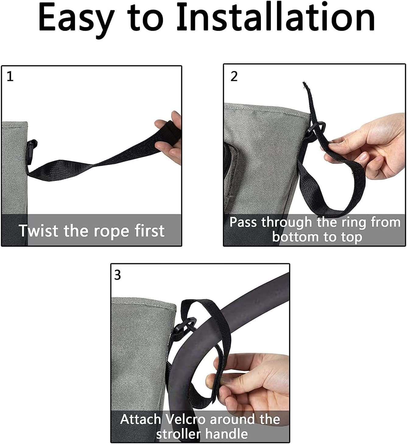 Baby Stroller Organizer with Cup Holder Universal Stroller Caddy Large Storage Space Baby Multiple Pockets Stroller Storage Adjustable Shoulder Strap Stroller Accessories Organizer
