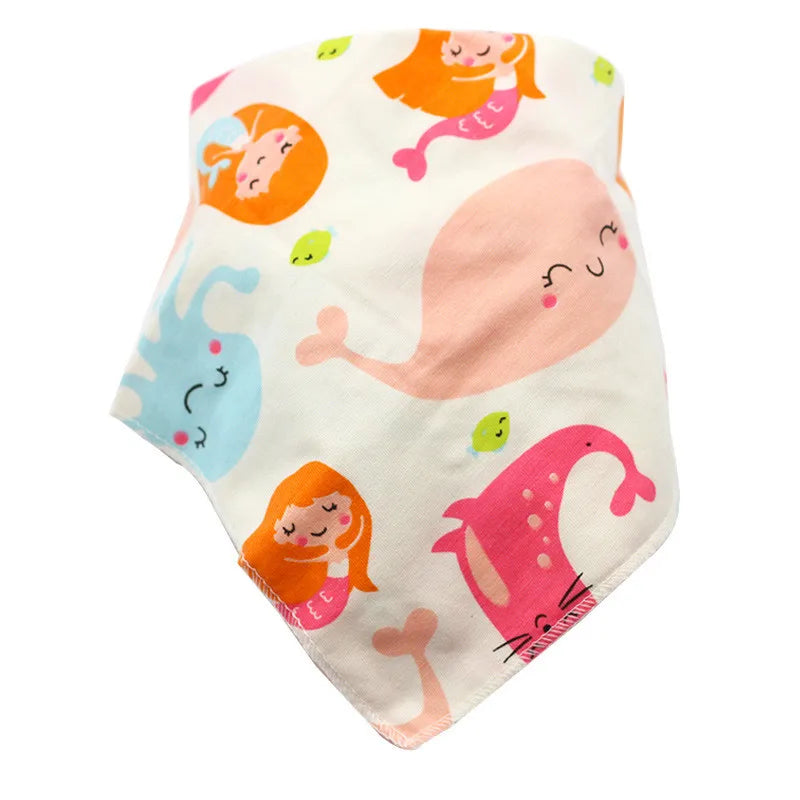 Baby Bibs Triangle Cotton Cartoon Child Baberos Bandana Bibs Babador Dribble Bibs Newborn Slabber Absorbent Cloth