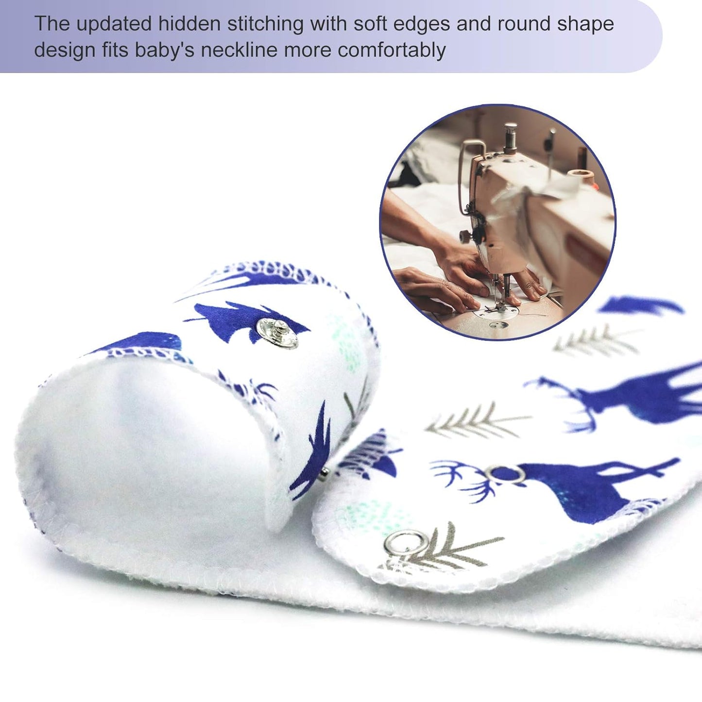 Baby Bibs 8 Pack Unisex Baby Bandana Drool Bibs for Boys Girls, Newborn Toddler Bibs 100% Organic Cotton 3-24 Months, Waterproof Bibs