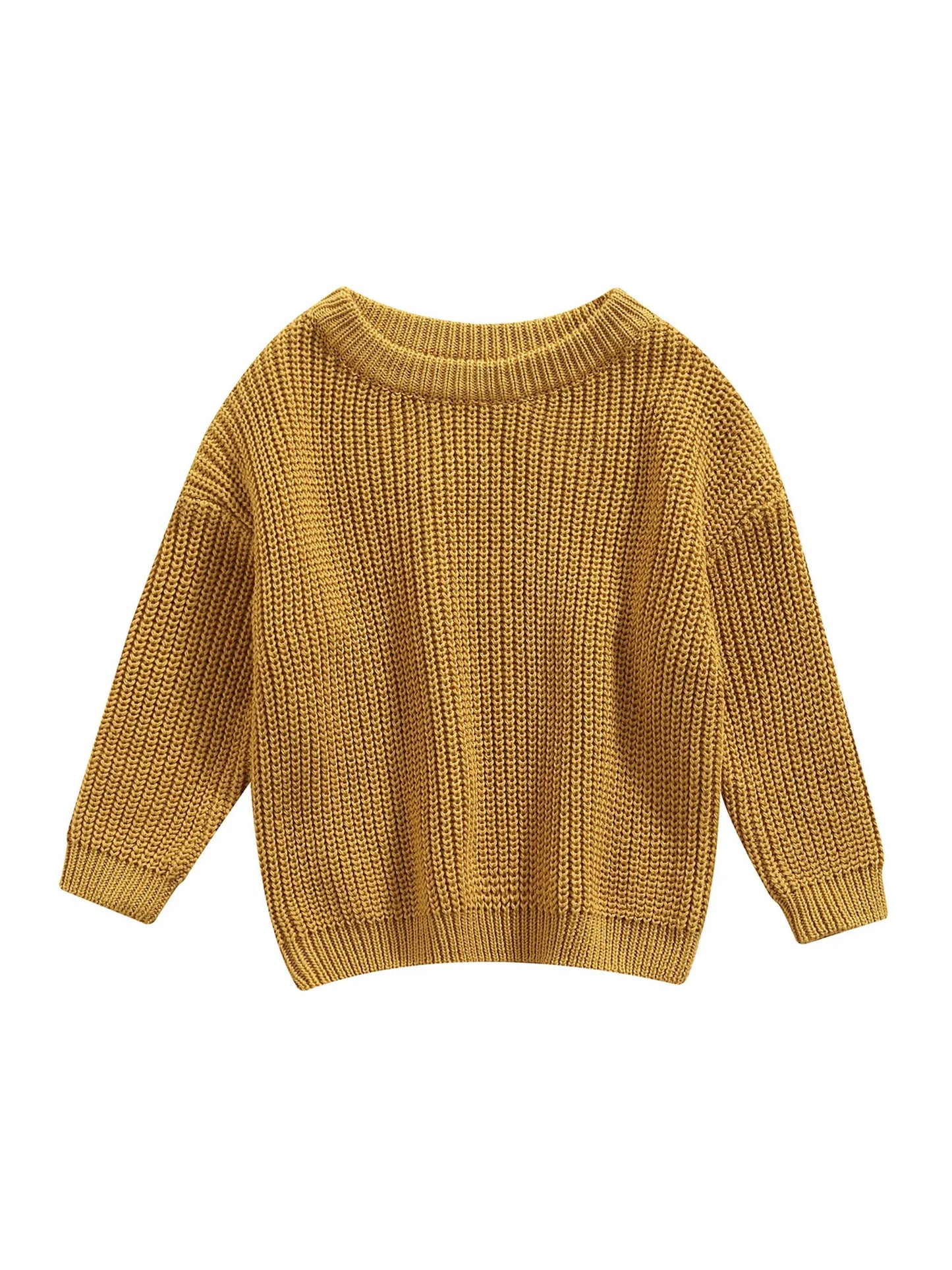 Infant Baby Boy Girl Oversized Knit Sweater Chunky Long Sleeve Pullover Shirt Warm Fall Winter Blouse Top