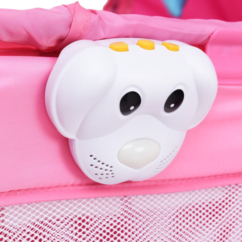 3-In-1 Foldable Baby Crib Playpen with Mosquito Net and Carry Bag