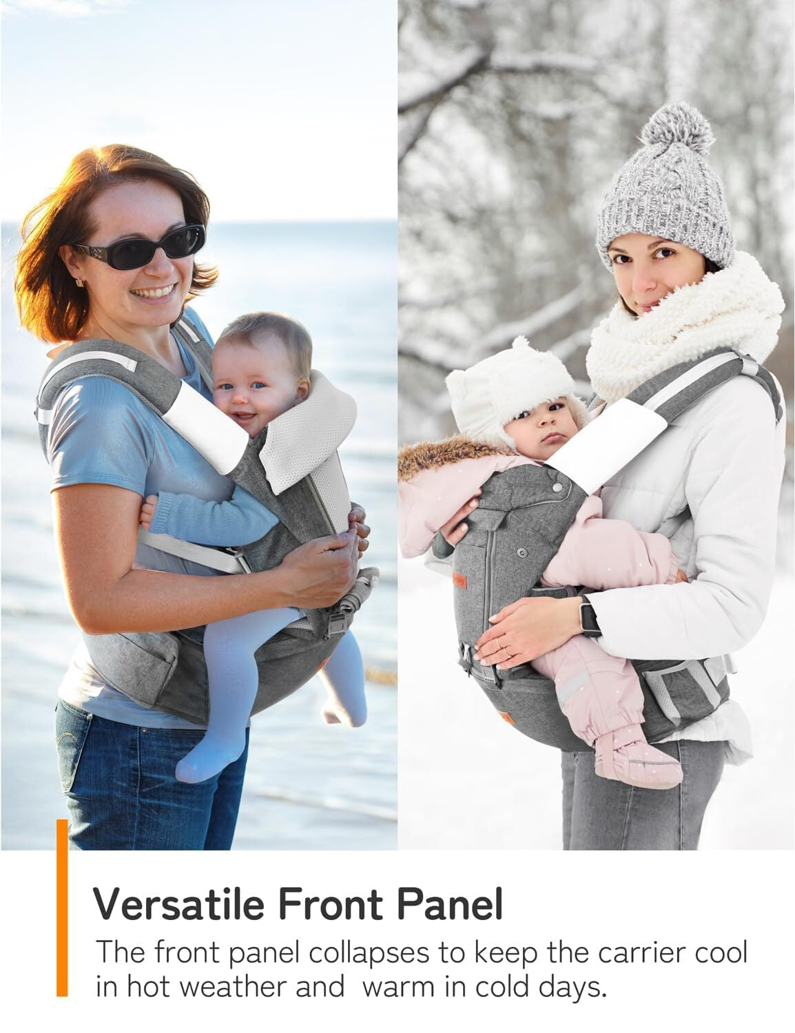 Baby Carrier with Hip Seat - Kangaroo Carrier Baby Body Holder with Waist Strap