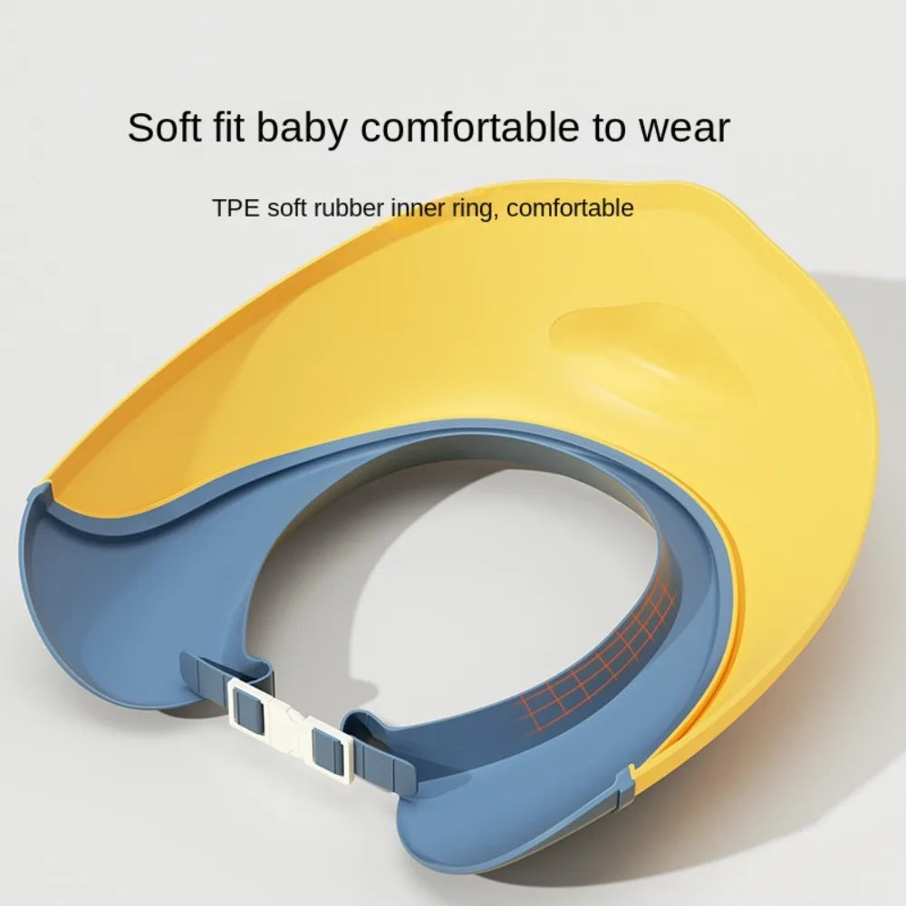 Children'S Baby Bath Shower Cap Shampoo Bath Cap Adjustable Cap Waterproof Eye Protection Earmuff Headgear Shampoo Cap