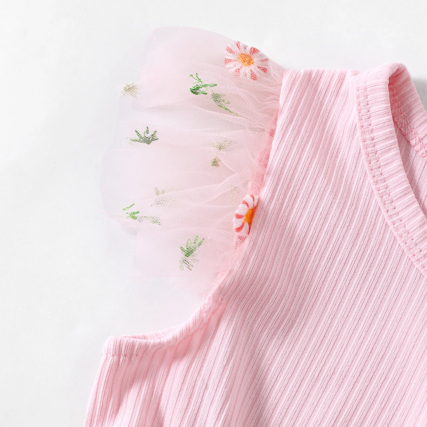 Summer Girls Clothes Toddler Girl Sweet Flutter Sleeve Flower Dress, Pink, 3-4 Years