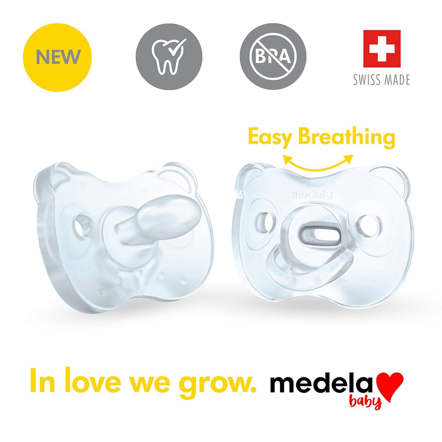 Baby Pacifier | 6-18 Months | Includes Sterilizing Case | 2-Pack | Soft Silicone | Bpa-Free | Supports Natural Suckling | Blue