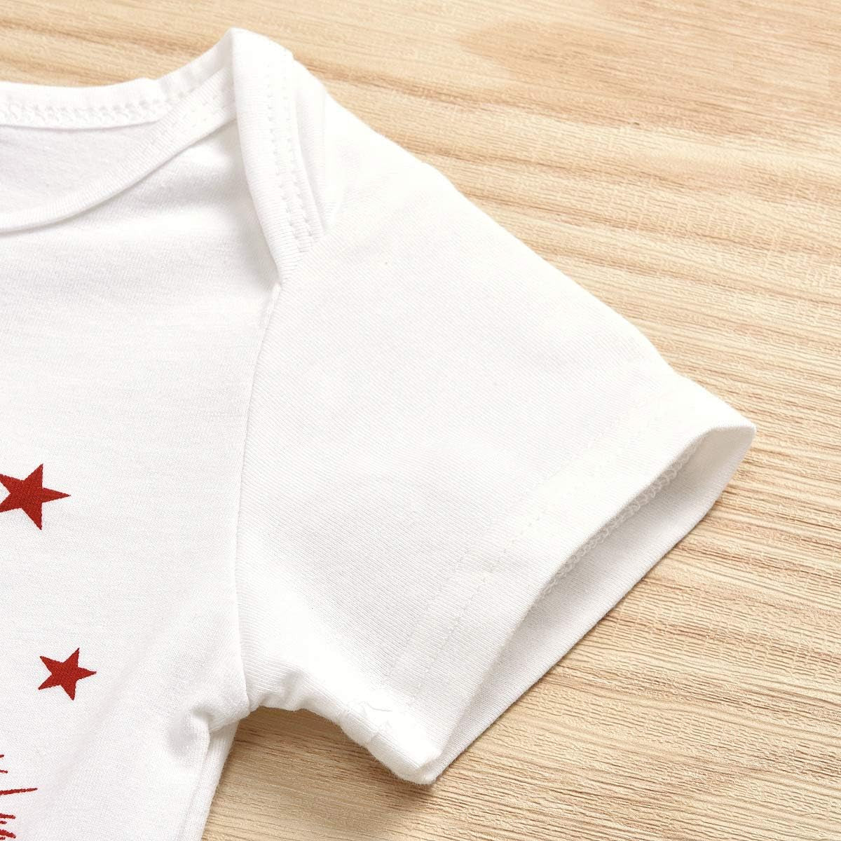 1St 4Th of July Baby Girls 3Pcs Outfits Set Stars Print Independence Day Romper Bodysuit Tutu Dress Headwear Shoes (0-3 Months, My First 4Th of July-4Pcs Tutu Set)
