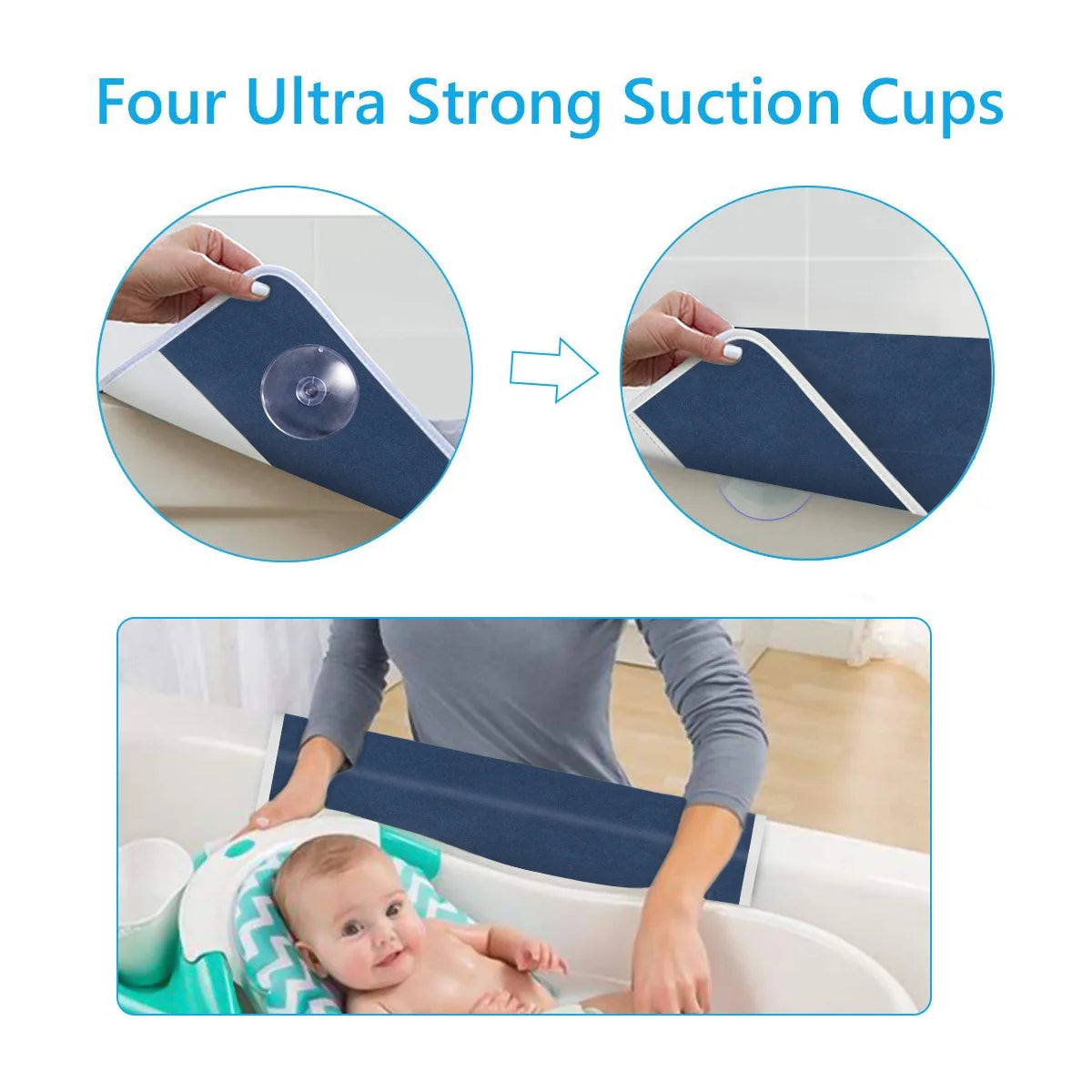 Bath Kneeler Pad with Toy Organizer - Elbow Rest Padding for Baby Bath, Garden Work, Exercise, Yoga-Royal Blue