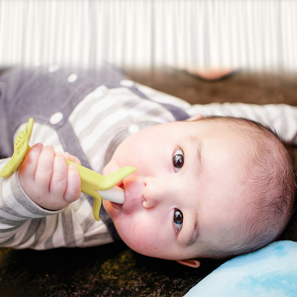 Baby Teethers Mittens Set, Teething Mitts(2Pack) with Teething Toy(4Pack), BPA Free Teethers for Babies 0-6 Months, Freezer Safe Slicone Baby Teething Toys for Babies 6-12 Months Newborn Gift