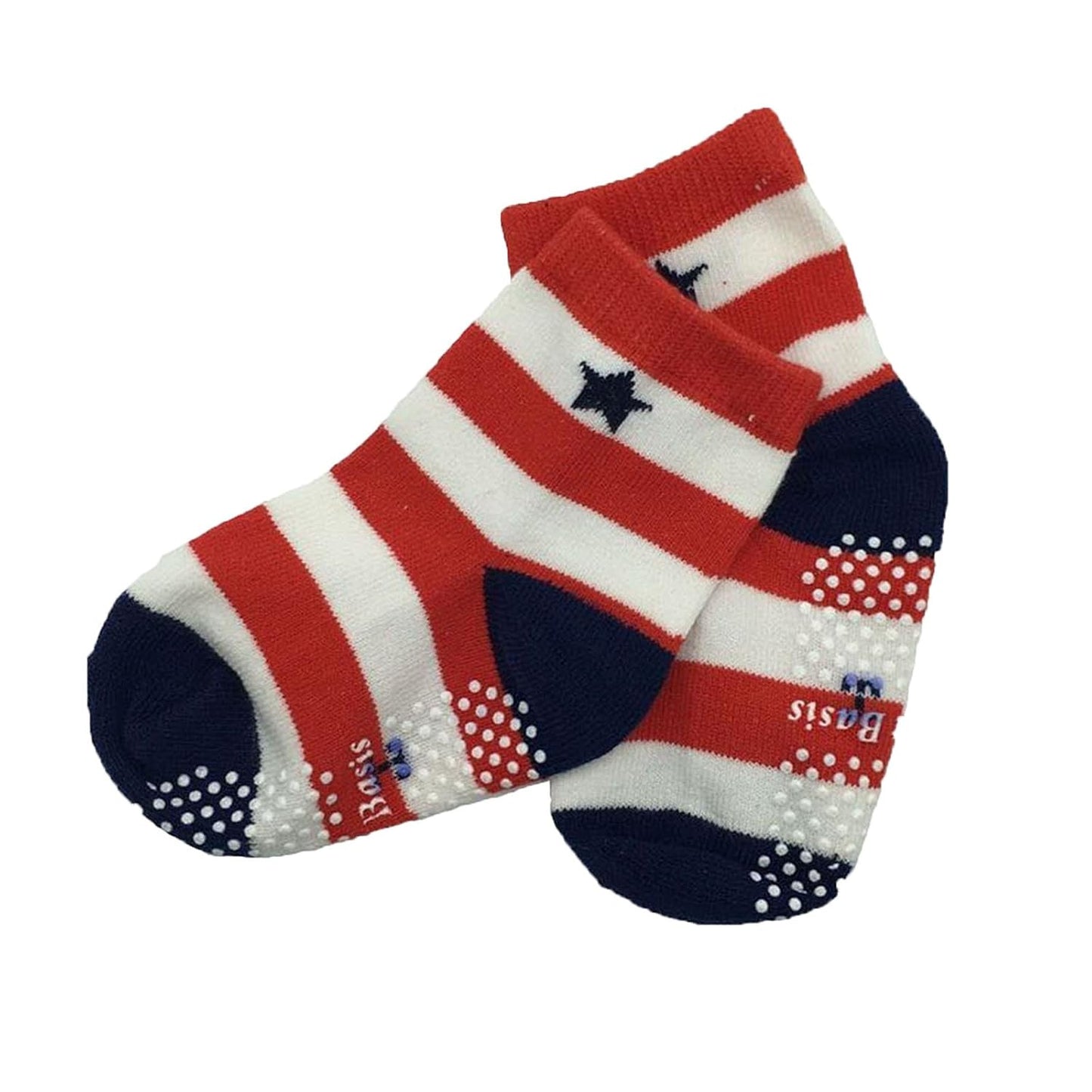 Assorted Non Skid Ankle Socks 5 Pairs 8-36 Months Baby Walker Boys Toddler anti Slip Knit Stripes Star Grips Socks