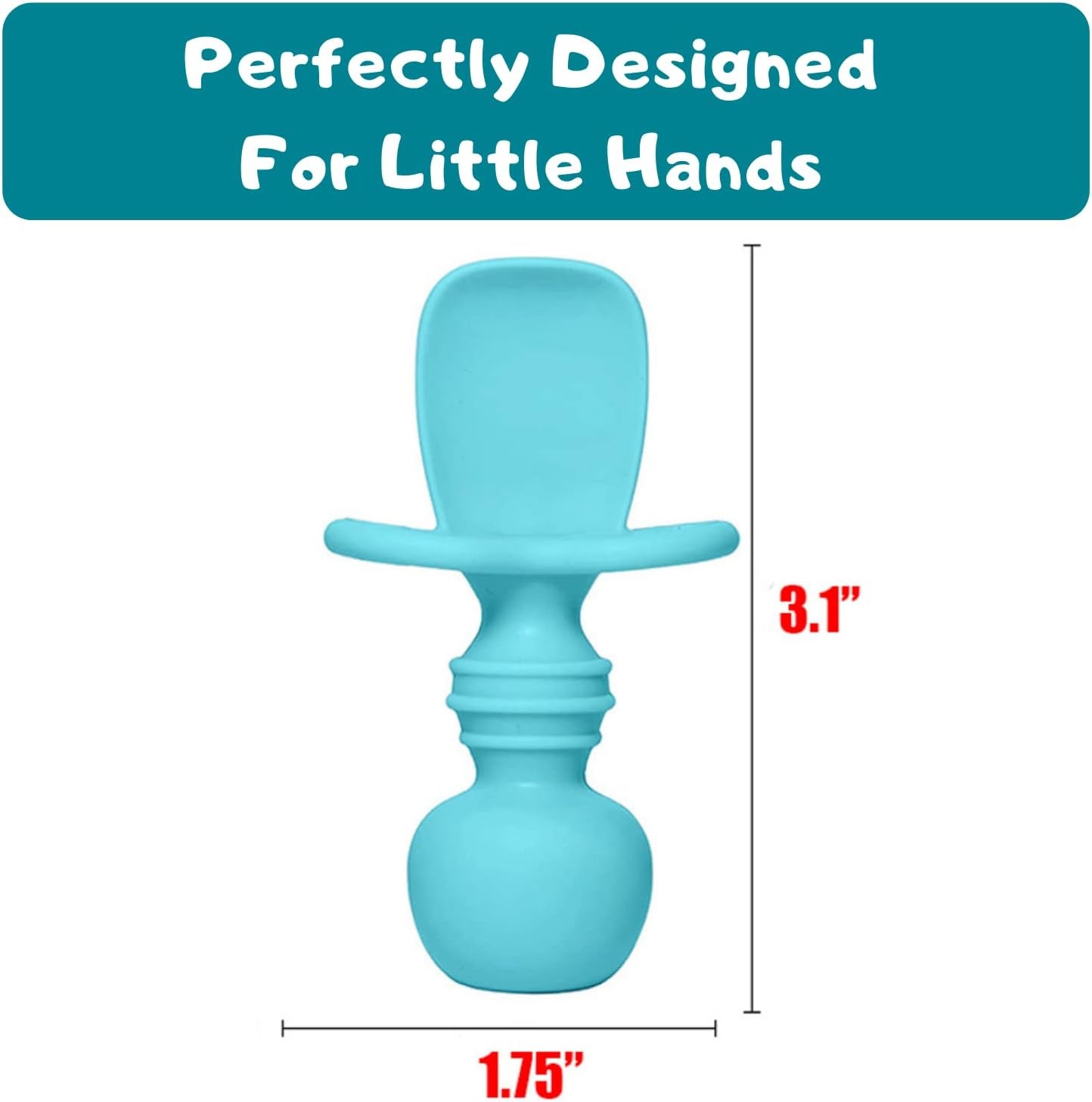 Silicone Baby Feeding Set | Suction Plate for Toddlers + Pocket Bib + Bendable Spoon | BPA Free | Dishwasher, Microwave and Oven Safe (Blue)