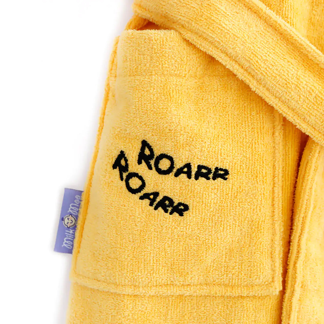 Milk&Moo Skater Cheetah Kids Bathrobe – 100% Turkish Cotton, Hooded Robe for Boys & Girls, Age 5-6