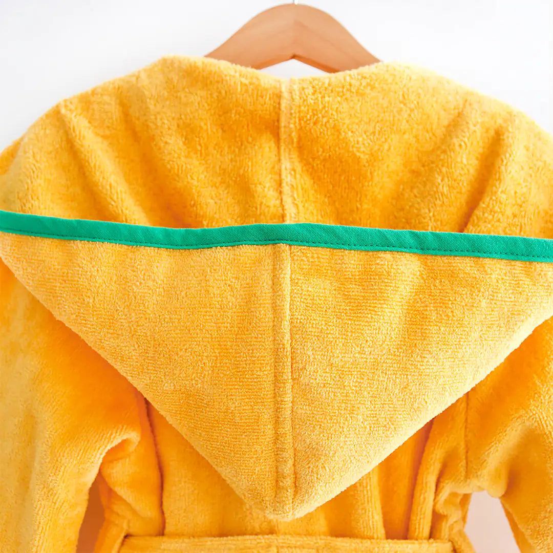 Milk&Moo Skater Cheetah Kids Bathrobe – 100% Turkish Cotton, Hooded Robe for Boys & Girls, Age 5-6