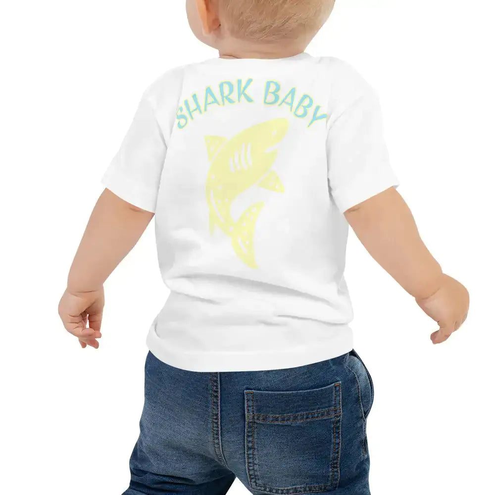 Shark Baby Short Sleeve Tee – Tropical Seas Cotton Jersey T-Shirt for Infants