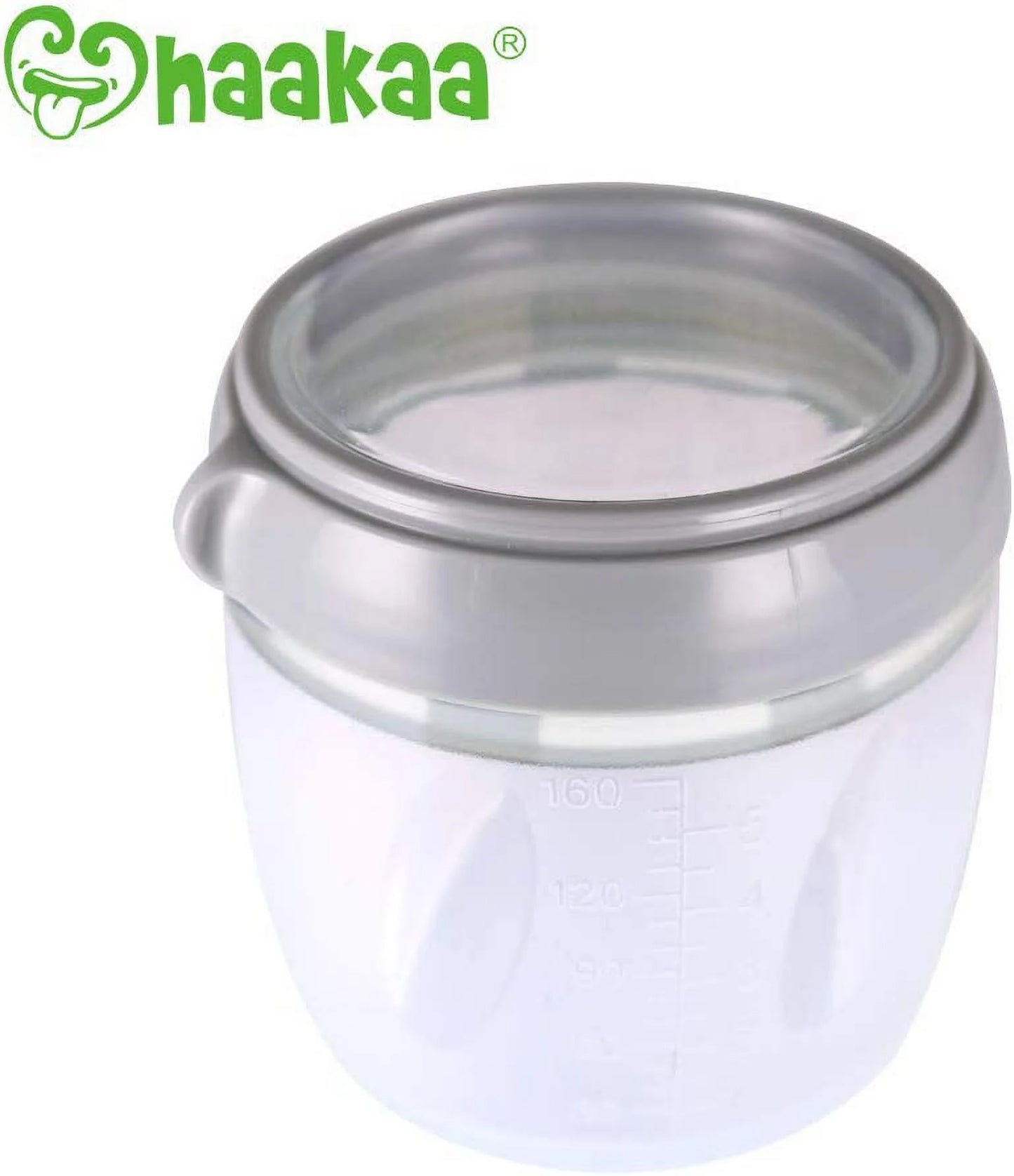 Manual Breast Pump with Storage Milk Bottle for Breastfeeding 100% Food Grade Silicone BPA PVC and Phthalate Free (4Oz/100Ml Pump + 160Ml Storage Milk Bottle)