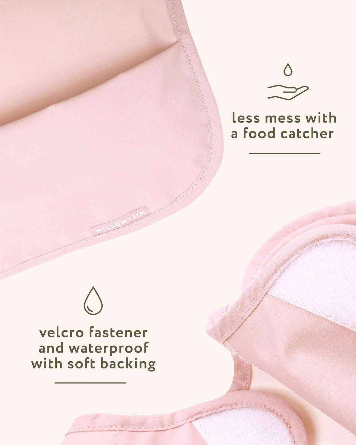 Waterproof Long Sleeve Baby Bibs for Baby Girl, Waterproof Bibs - Wipe Clean, Washable - Long Sleeve Feeding Bibs for Babies & Toddler with Food Catcher - Wearable Baby Smock for Eating…