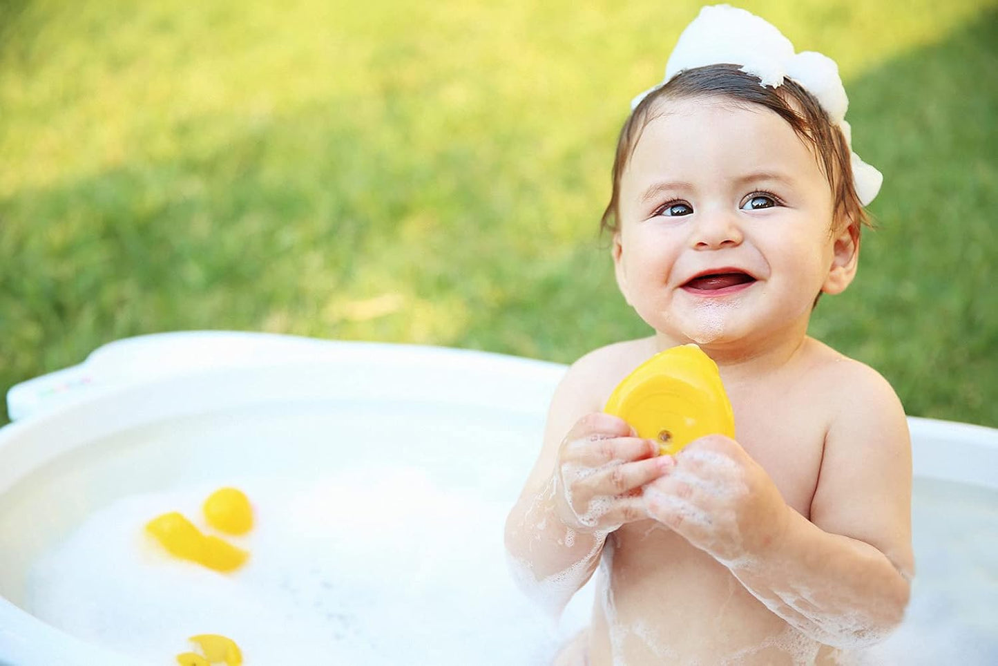 Yellow Rubber Ducks, Preschool Large Bath Toys Bathtub Floating Squeaky Duckies Gift for Baby Shower Infants Kids Toddler Party Decoration, 7.2 Inches (Large)
