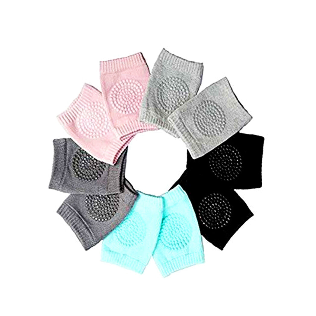 5 Pairs Crawling Knee Pads Safety Anti-Slip Walking Leg Elbow Protector for Baby