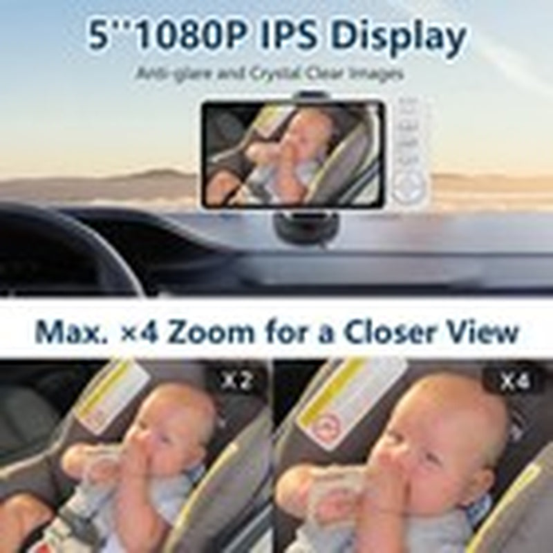 Baby Car Camera Backseat Wireless Baby Monitor with Camera (Max. Range 1000FT...
