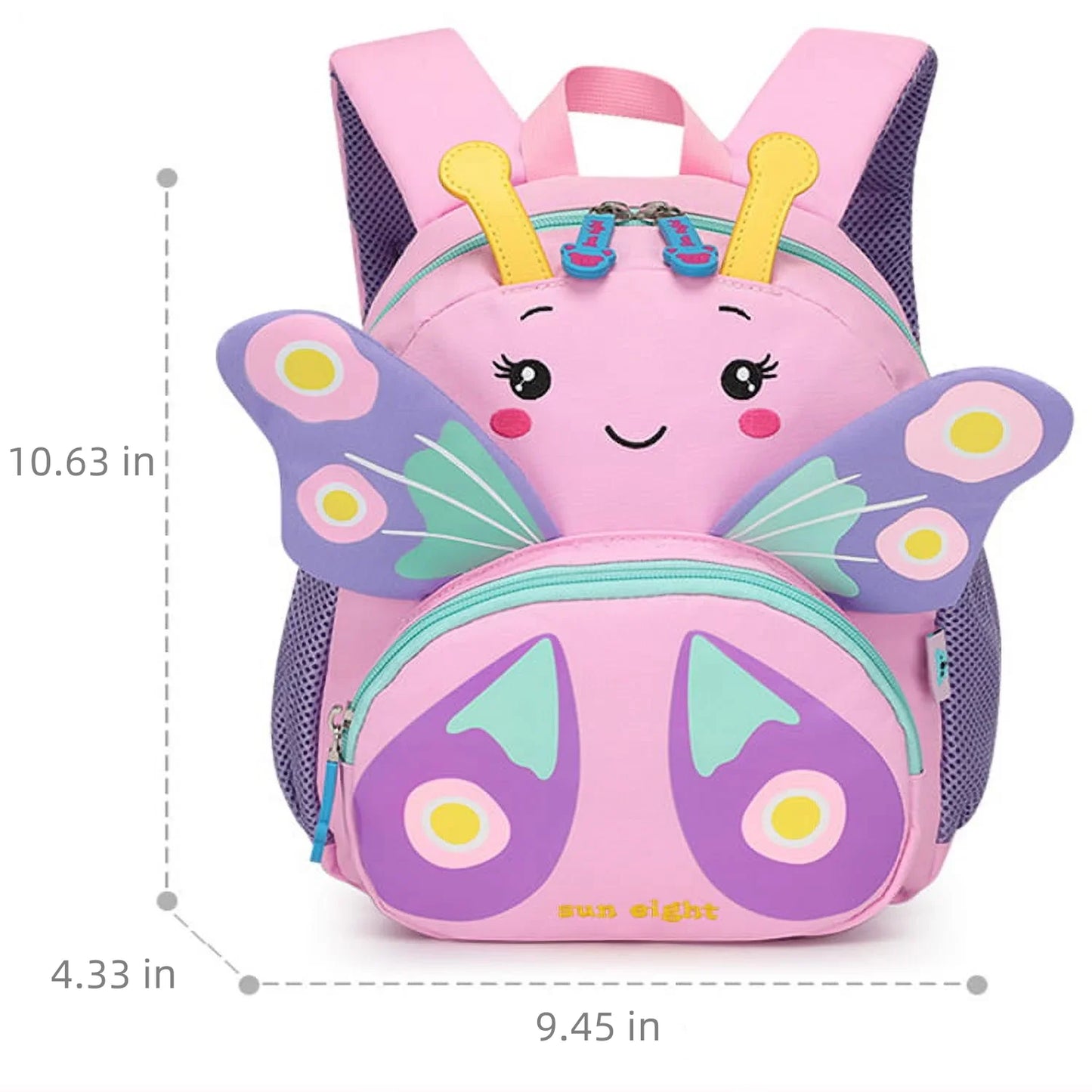 Cute Kids Toddler Backpack Girls Small 3D Cartoon School Bookbags Daycare Nursary Travel Bags (Butterfly-Pink)
