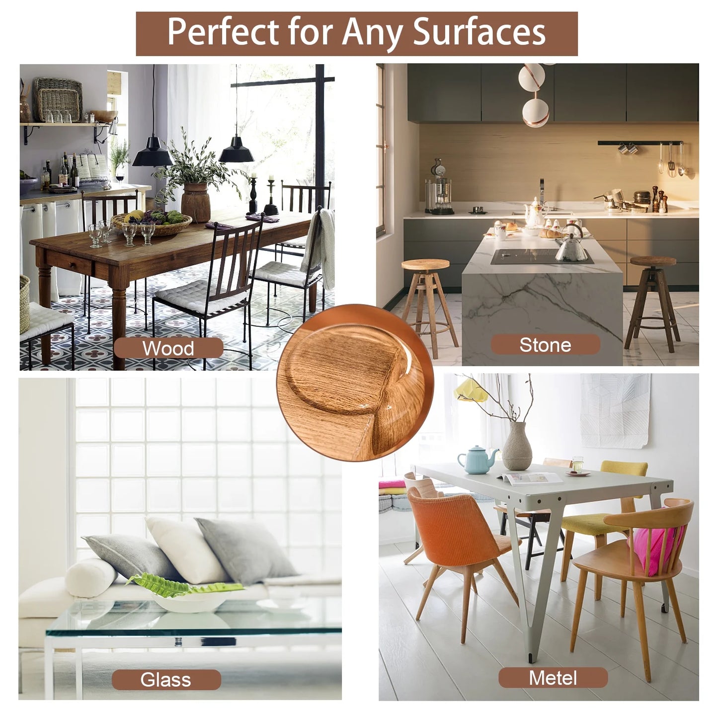 Table Corner Protectors for Furniture Baby Safety Proofing Corner Guards 24 Pack Round