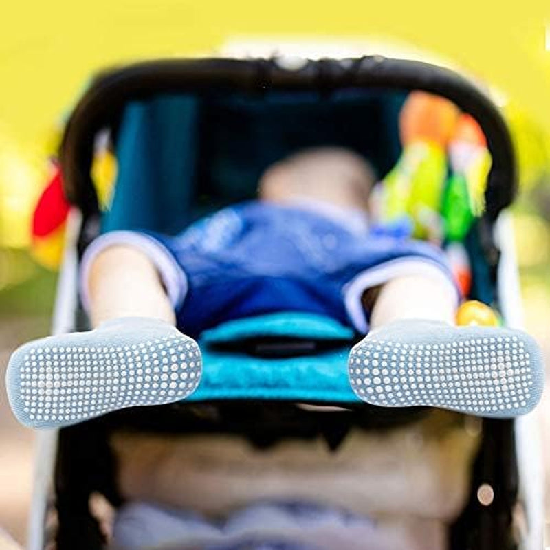 10 Pairs Baby Crawling anti Slip Knee Pads and anti Slip Baby Socks Set Unisex Toddler Knee Protectors Non Slip Ankle Socks