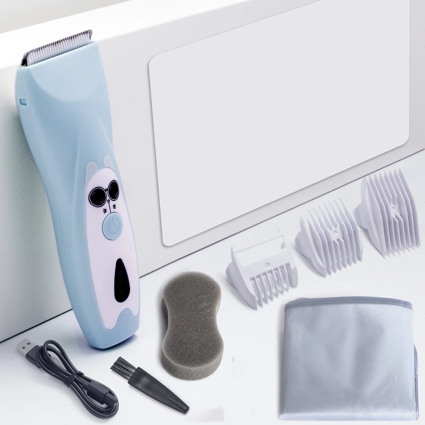 Quiet Baby Hair Clipper Electric Rechargeable Kids Hair Trimmer for Children Grooming Haircut Machine Ceramic Blade Waterproof