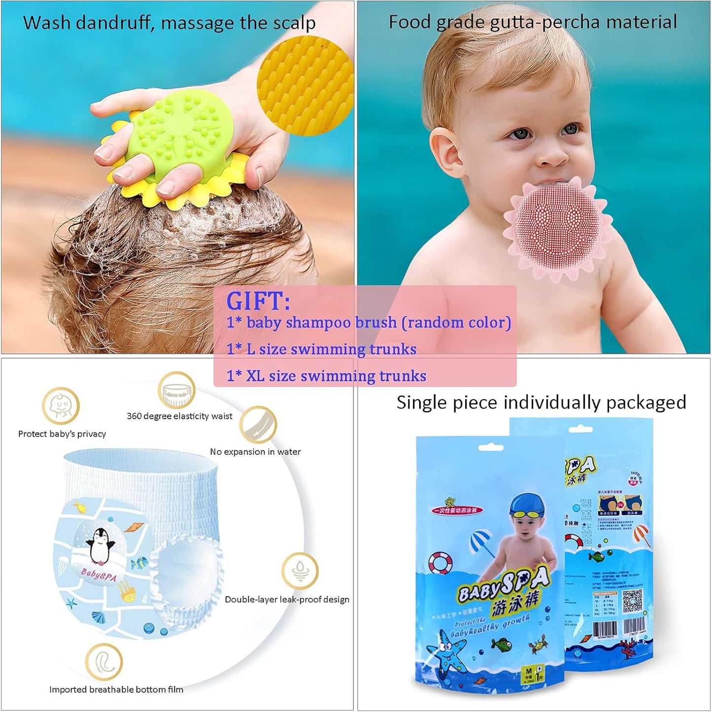 Baby Pool Float with Canopy,Non Inflatable Baby Swim Float,Upgrade Soft Skin-Friendly Material Infant Pool Float with UPF 50+ UV Sun Protection Canopy