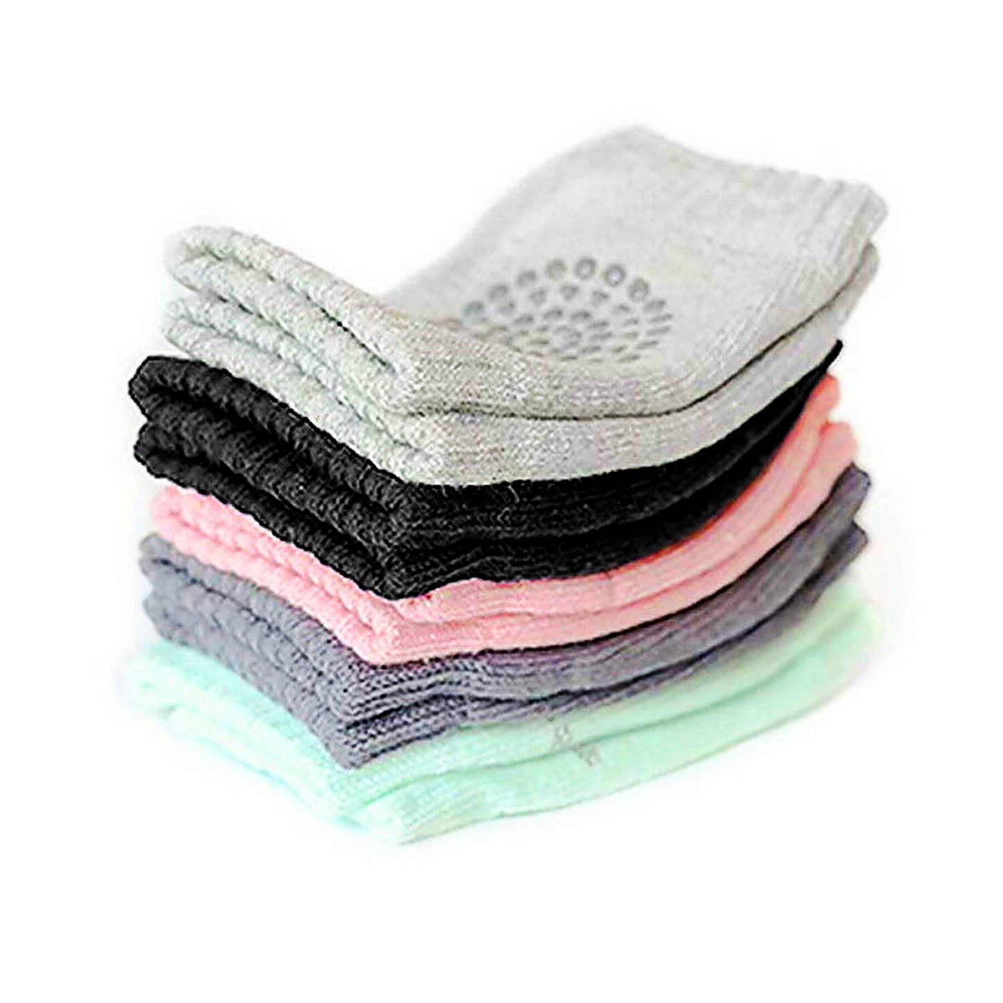 5 Pairs Crawling Knee Pads Safety Anti-Slip Walking Leg Elbow Protector for Baby