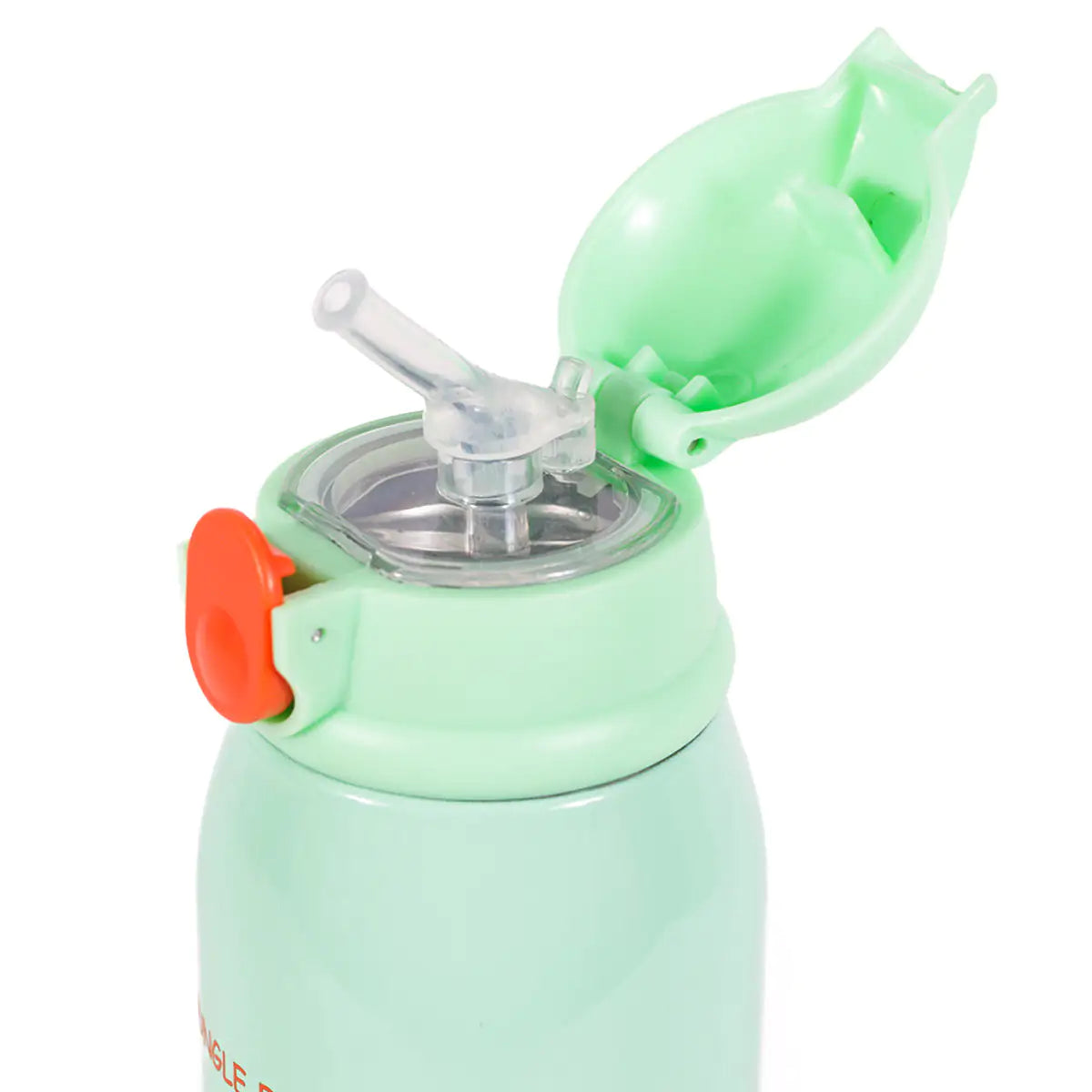 MILK&MOO Jungle Friends Kids Water Bottle with Bag – 18.5oz Stainless Steel, BPA-Free, Leakproof, 3 Lids, Insulated for Hot & Cold Drinks