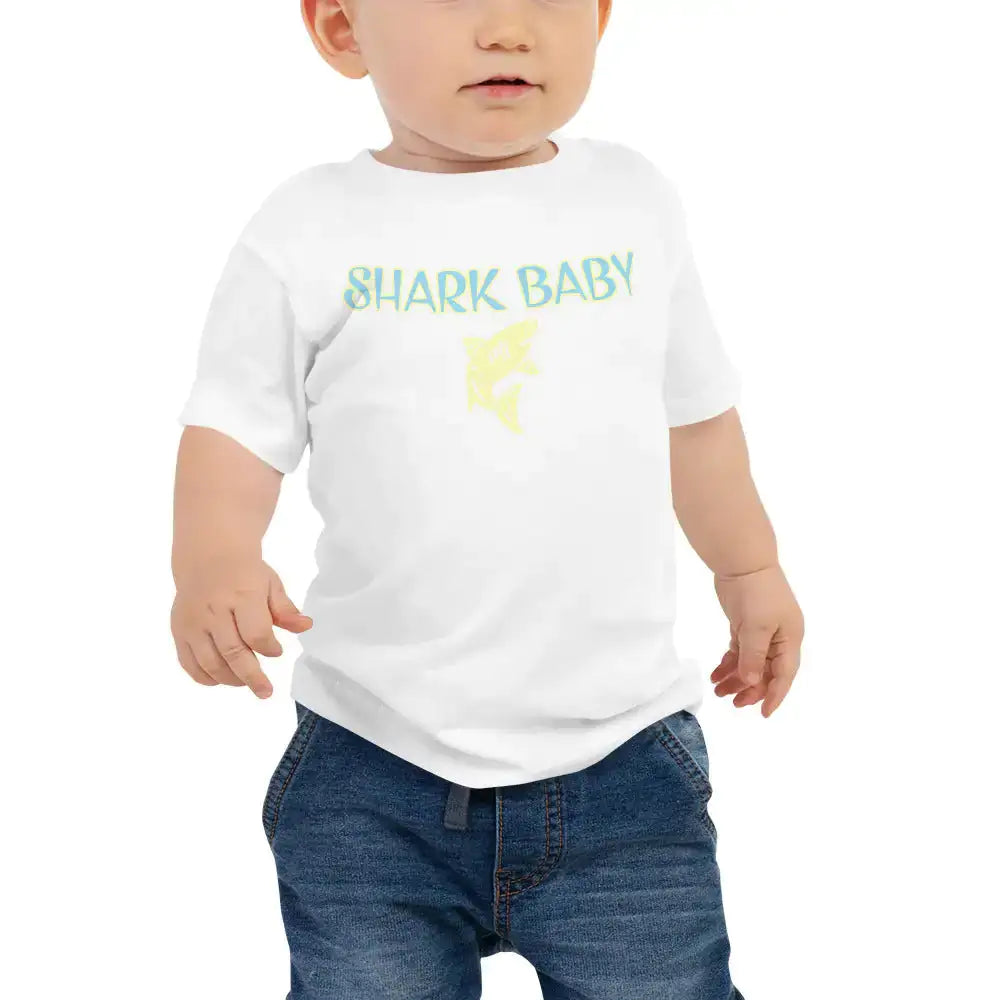 Shark Baby Short Sleeve Tee – Tropical Seas Cotton Jersey T-Shirt for Infants
