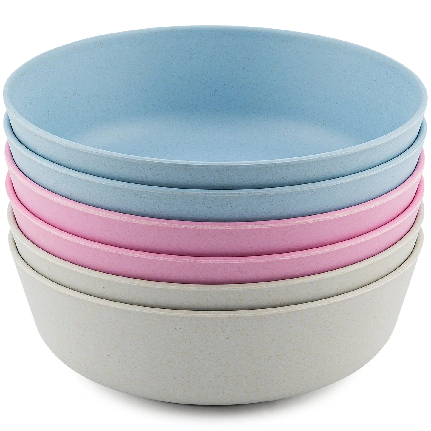Bamboo Kids Bowls - Set of 6 (18 oz) | BPA-Free, Dishwasher Safe, Eco-Friendly Toddler Snack Bowls | Durable, Shatter-Resistant Baby Bowls for Self-Feeding & Camping