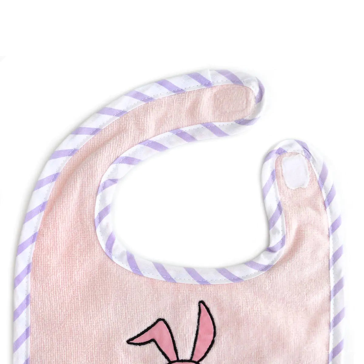 Milk&Moo Towel Bib Set – 2-Pack Baby Bibs with Embroidered Sprat Frog & Pink Chanchin – Waterproof Backing, 100% Cotton, 30x22cm