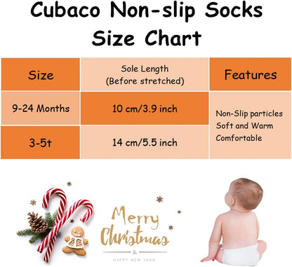 Baby Socks, 12 Pairs Non Skid anti Slip Cotton Grip Socks for Toddler Baby Kids