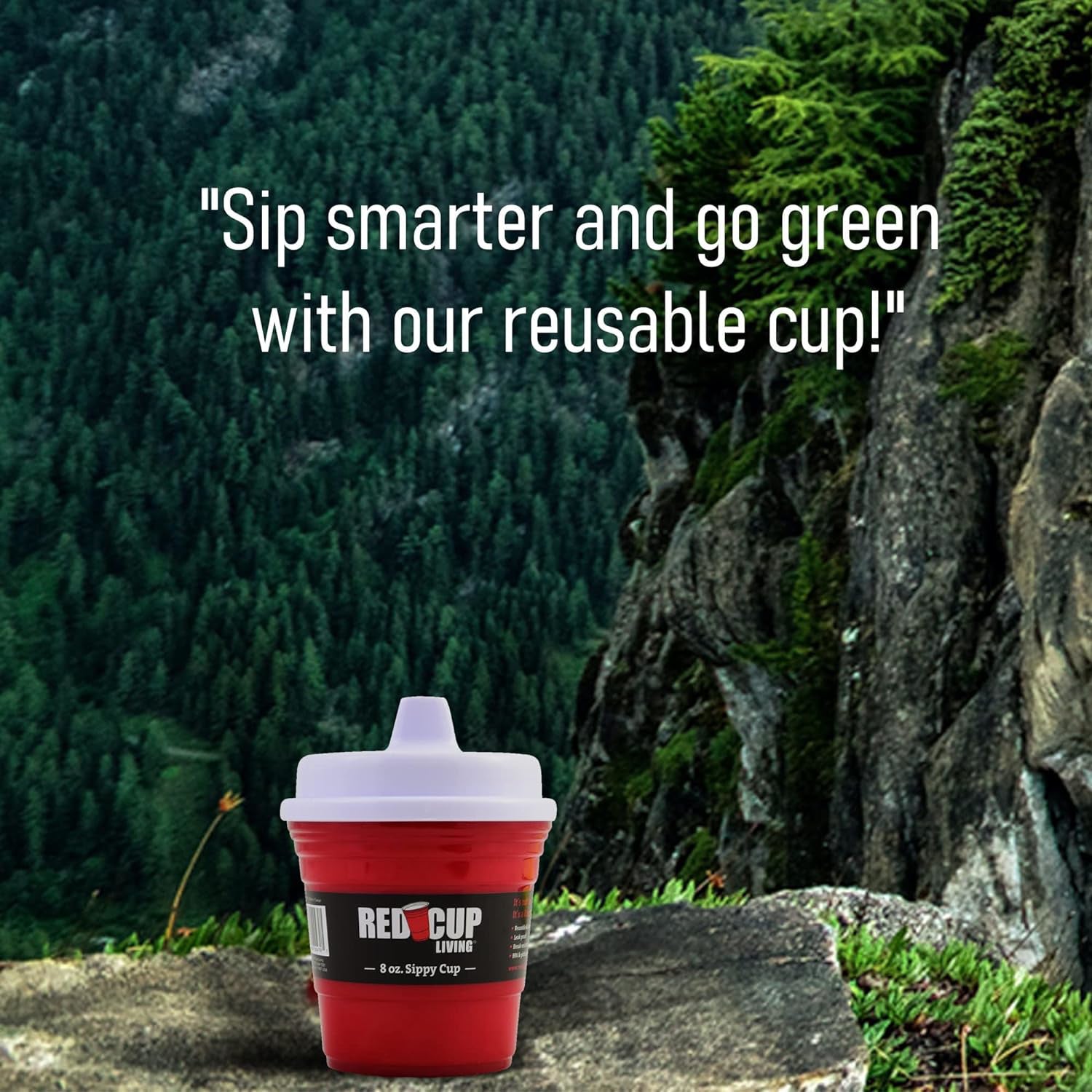 Red Cup Living Toddler Sippy Cups, 8 Oz Red Baby Sippy Cups | Transition Sippy C