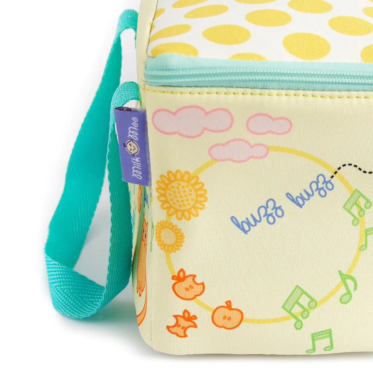 Milk&Moo Insulated Kids Lunch Box – Yellow Animal Print, Waterproof Cooler Bag for Toddlers, Preschool & Breastmilk Storage