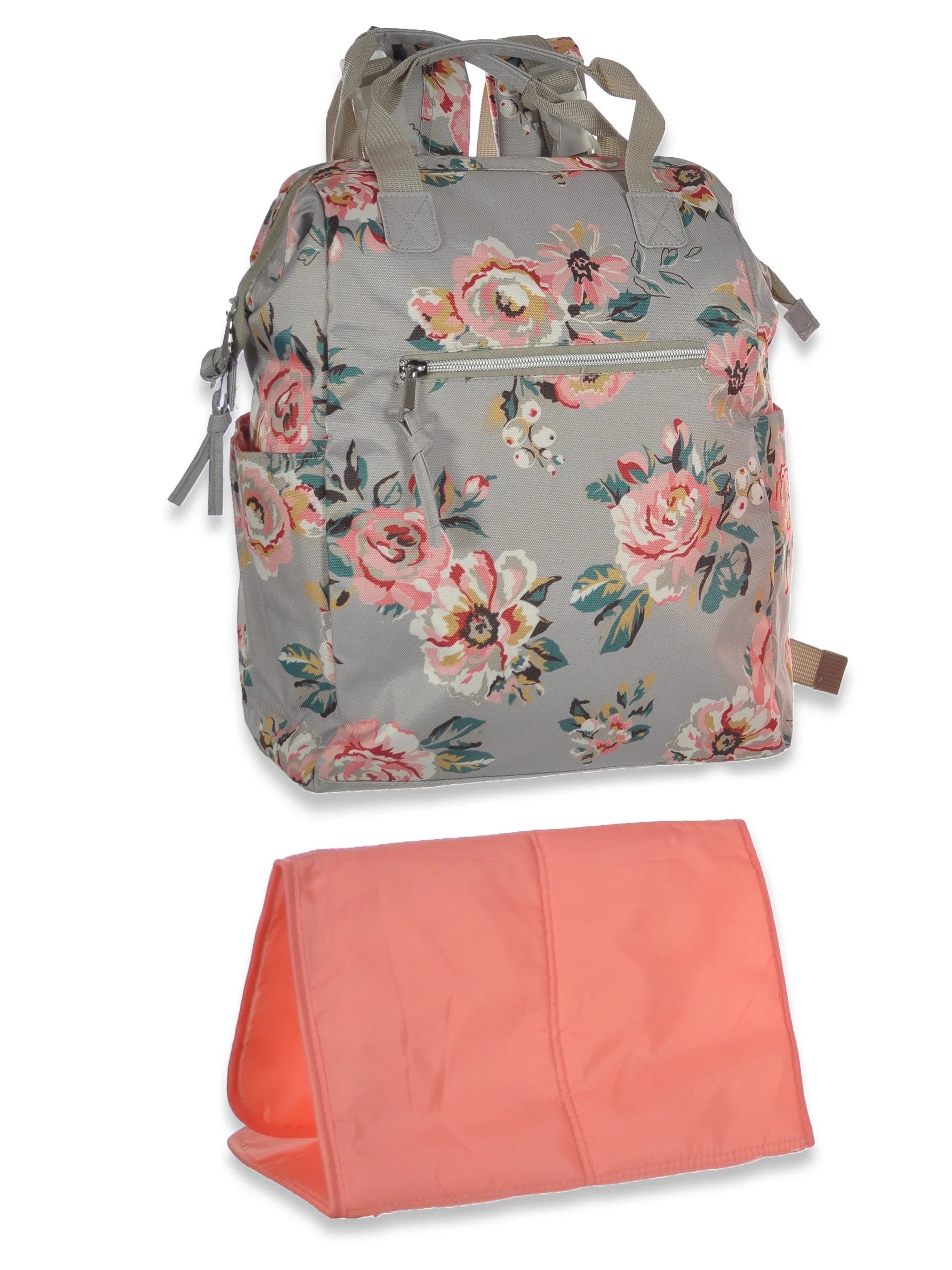 Baby Girls' 7-Pocket Diaper Backpack Color: Gray/Black Size: One Size