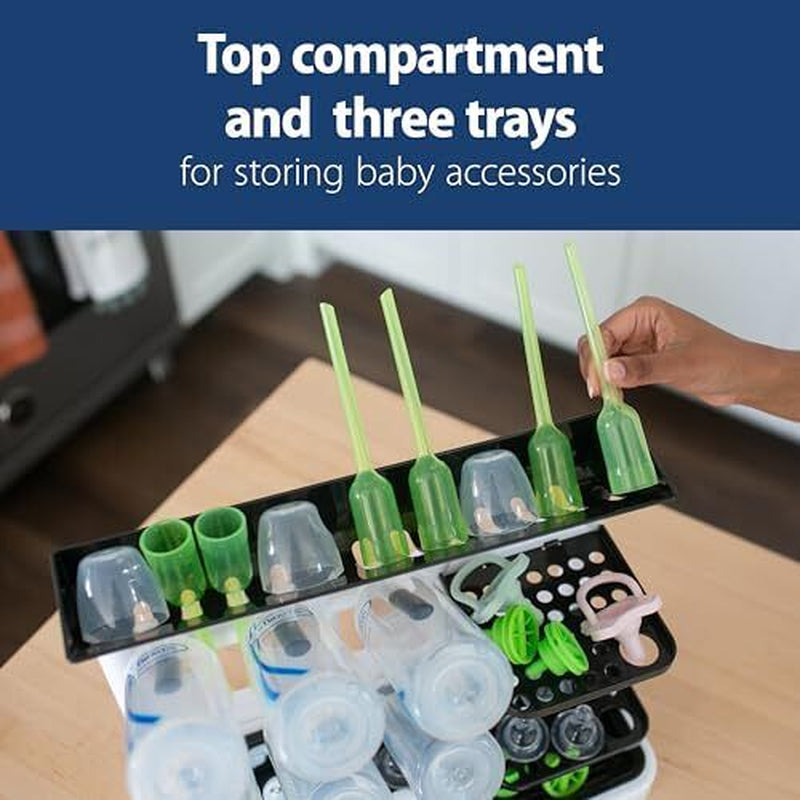 Compact Baby Bottle Drying Rack Vertical Drying Tower with Removable Tray