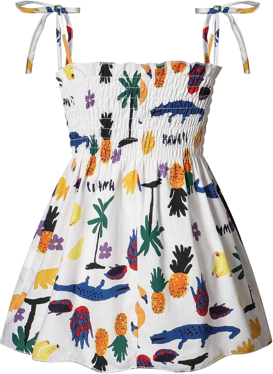 Girls Summer Dress Outfits Ruffle Strap Kids Toddler Baby Dresses Sunflower Floral Sunsuit Beachwear Midi Dress
