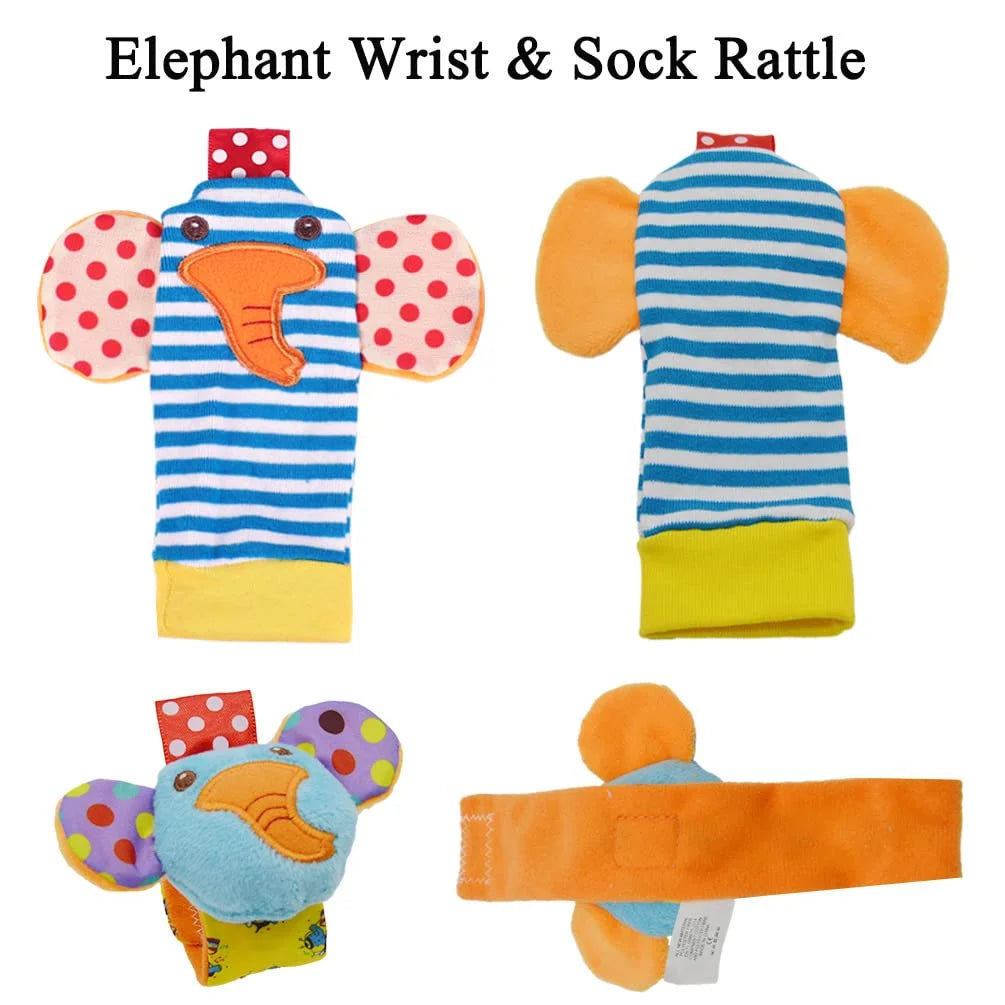 Baby Rattle Socks & Wrist Rattles for Babies 0-6 Months, Baby Toys 0-3-6-12 Months, Foot Rattles Sock for Newborn Toys, Soft Baby Rattles for Boy Girl Present Gift