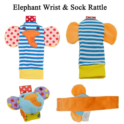 Baby Rattle Socks & Wrist Rattles for Babies 0-6 Months, Baby Toys 0-3-6-12 Months, Foot Rattles Sock for Newborn Toys, Soft Baby Rattles for Boy Girl Present Gift