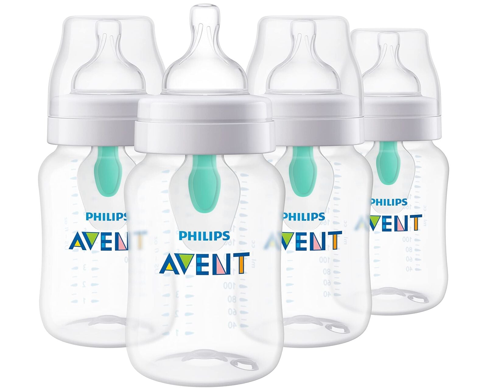 Philips Avent anti Colic Baby Bottles 4 Pack with Airfree Vent 9Oz