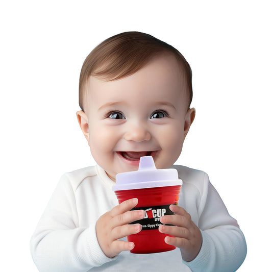 Red Cup Living Toddler Sippy Cups, 8 Oz Red Baby Sippy Cups | Transition Sippy C